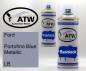 Preview: Ford, Portofino Blue Metallic, LB: 400ml Sprühdose + 400ml Klarlack - Set, von ATW Autoteile West.